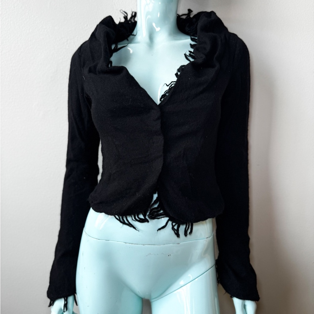 Vintage Vivienne Westwood Black Wool Fringe Jacket